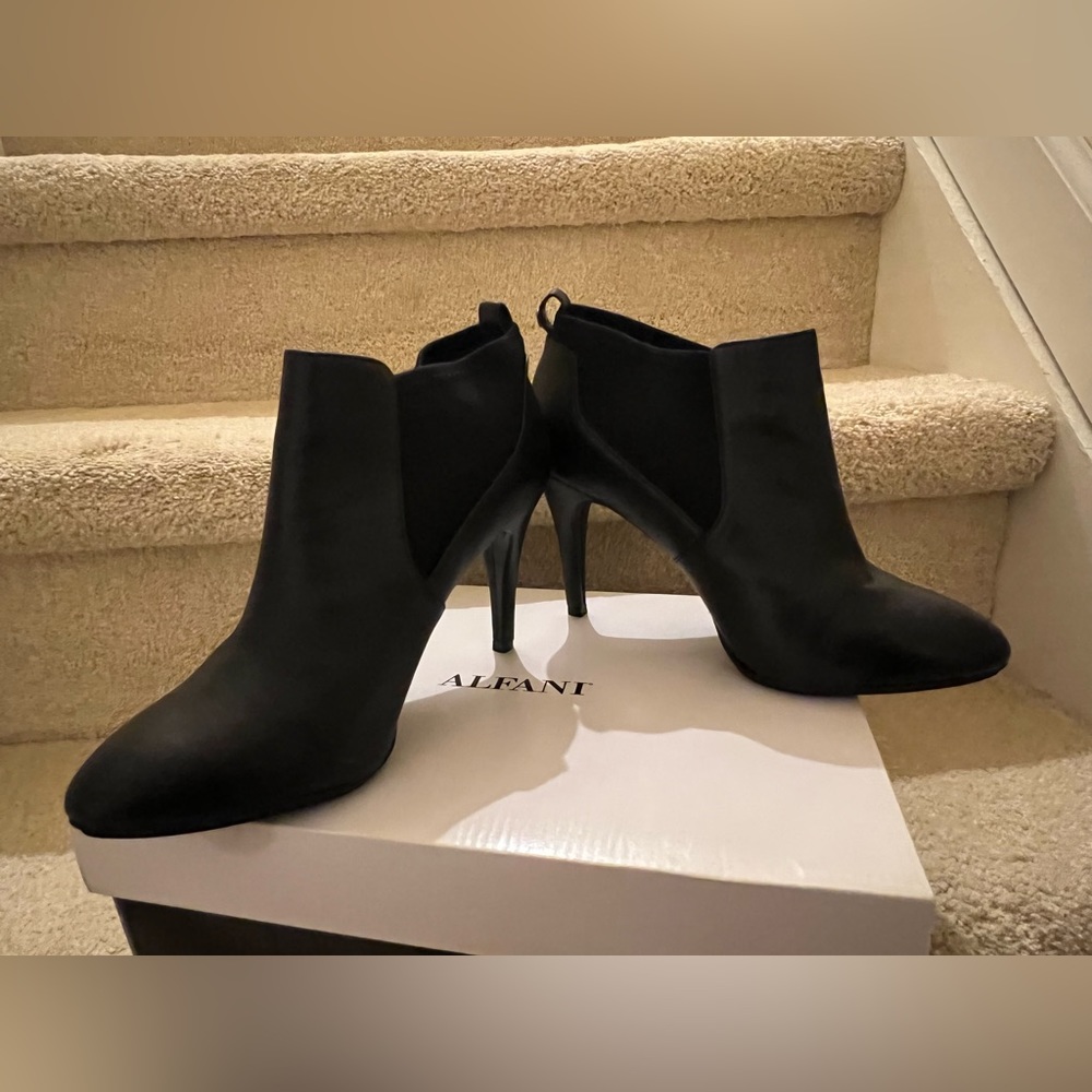 Black booties.